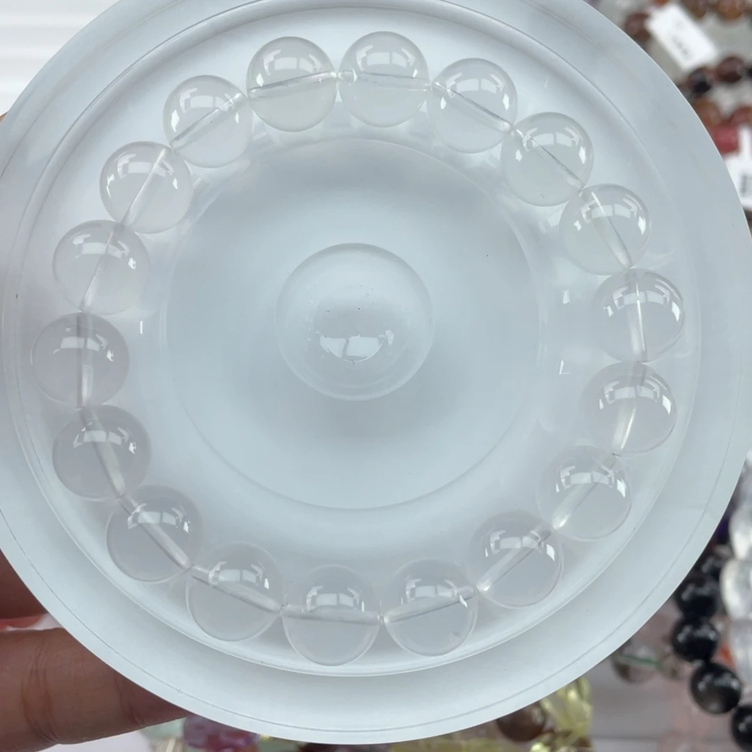 水晶手串未镶嵌022奶白晶11m+