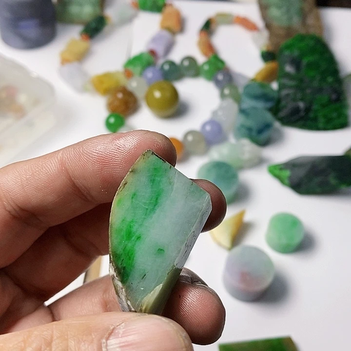 翡翠散珠天然翡翠A货