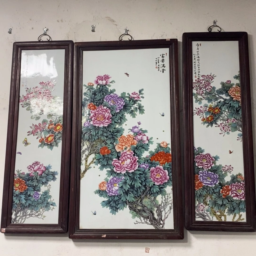 瓷片1.2*1.46*3景德镇瓷板画柴窑烧制