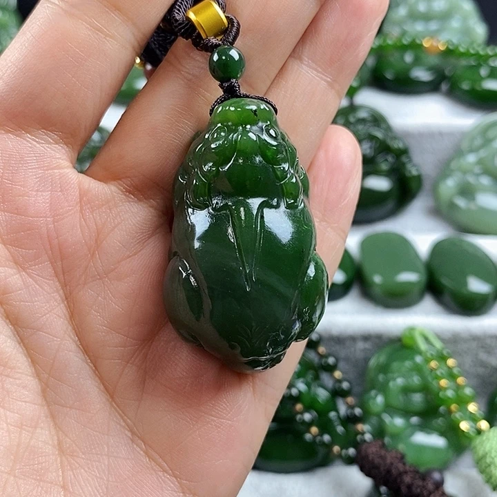 吊坠(不含链)未镶嵌和田玉（碧玉）