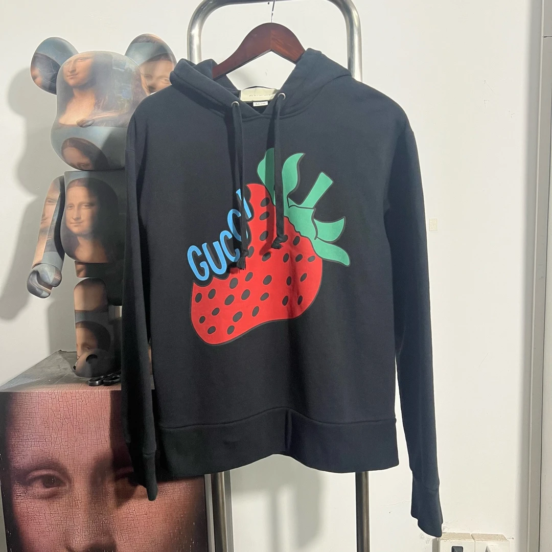 99新 GUCCI/古驰 草莓帽衫 AA0914尺码：S 衣长65 胸围54