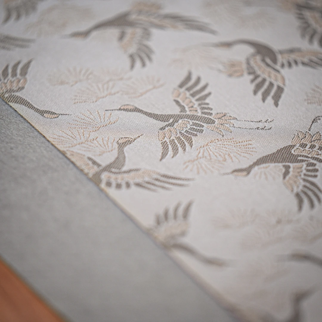 [和静茶坊]松鹤茶席银凝脂29*200CM茶席一个带底席