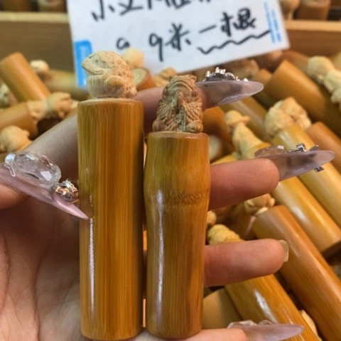 香榧木实心竹小立雕瑕疵福利