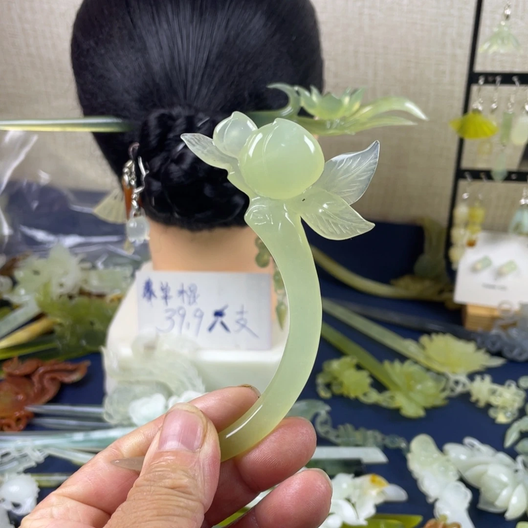 未镶嵌蛇纹石玉发饰