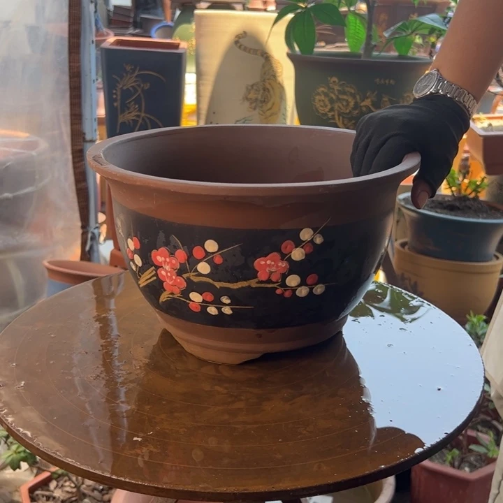 宜兴紫砂花盆花盆004中