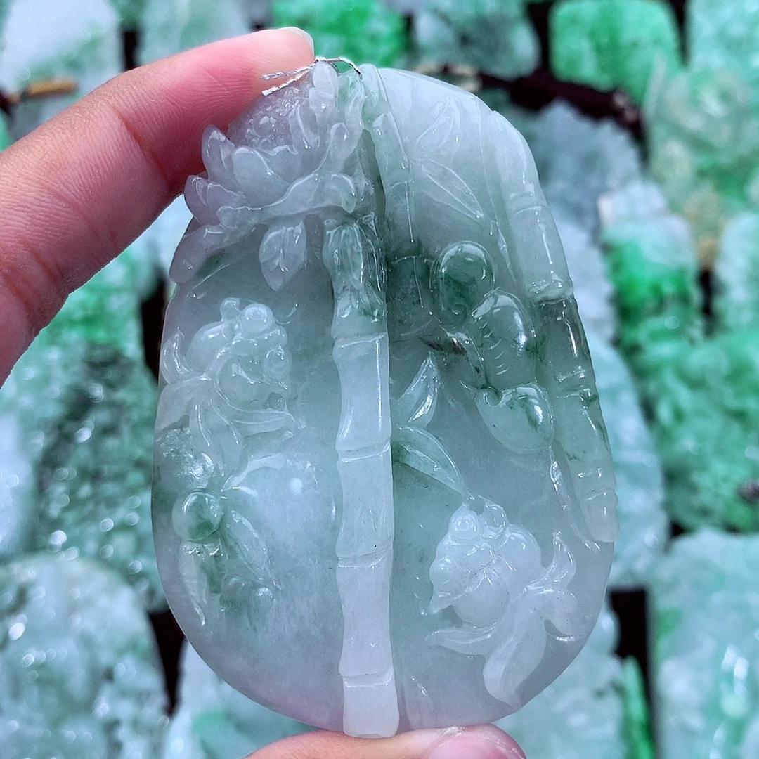 翡翠未镶嵌吊坠(不含链)