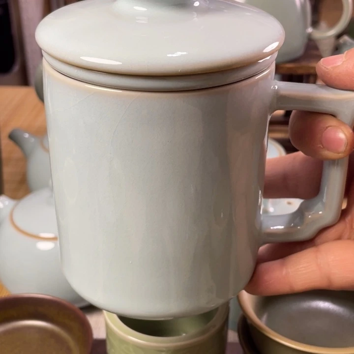 汝州原矿釉汝瓷全品杯子