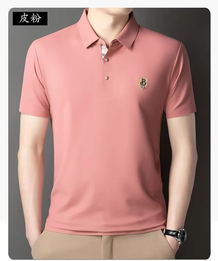 商务短袖翻领日常夏季男士T恤polo无痕上衣