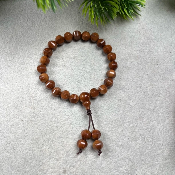 库克菩提精挑六棱珠鲨鱼背单圈手串 文玩好物