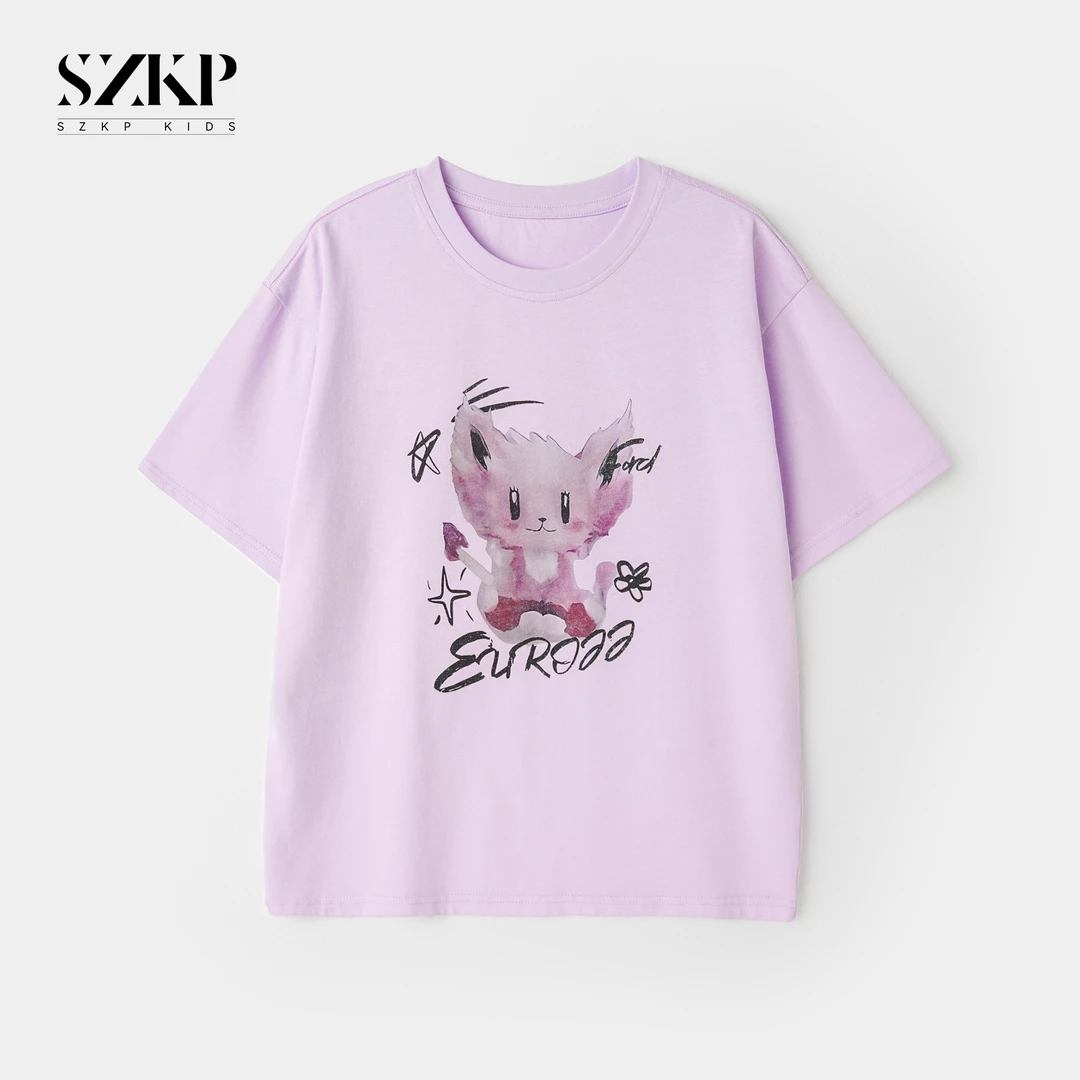 SZK薄款透气儿童休闲衣服中大童洋气潮款儿童短袖t恤BGYX551468
