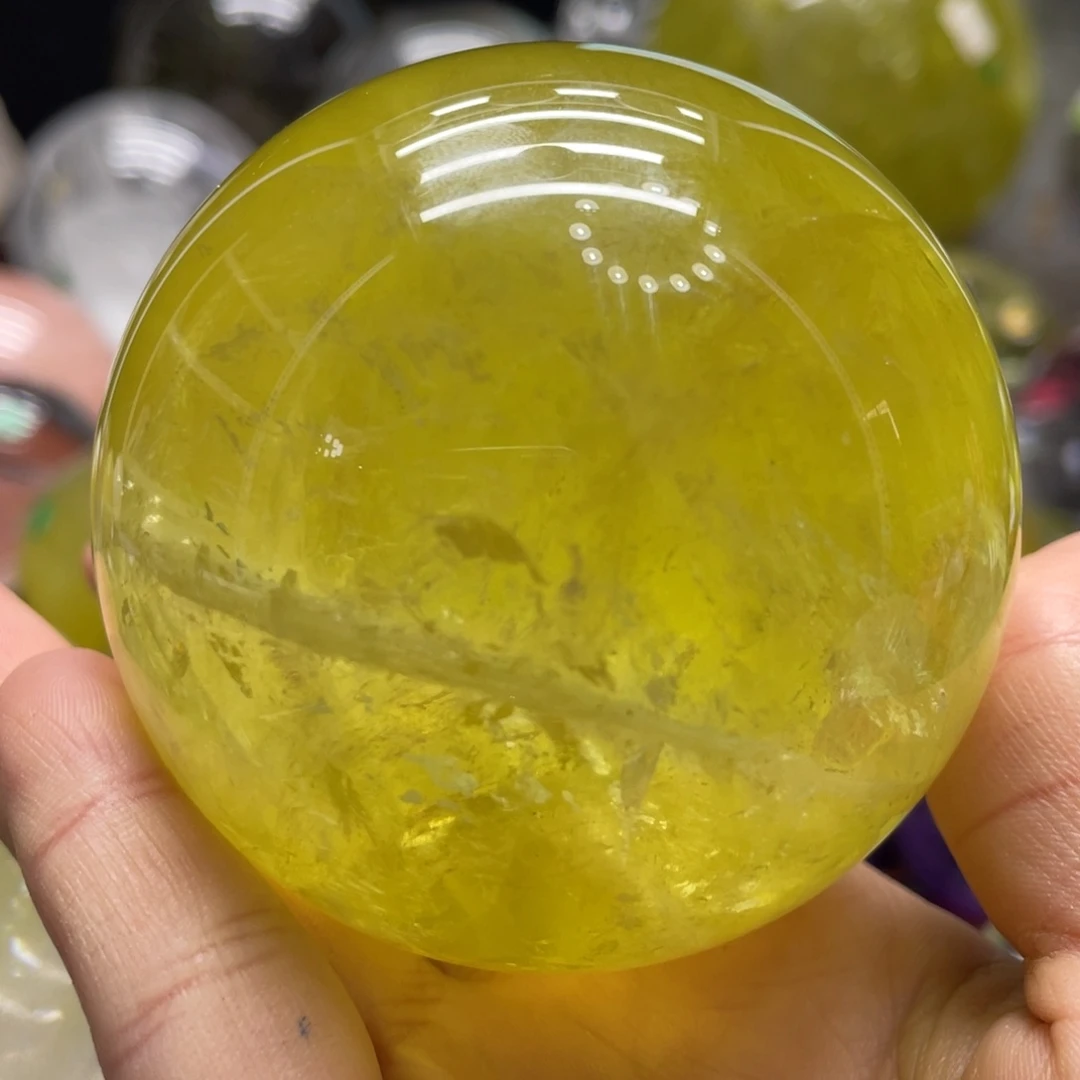 水晶MM黄水晶球H1408未镶嵌悠**哉