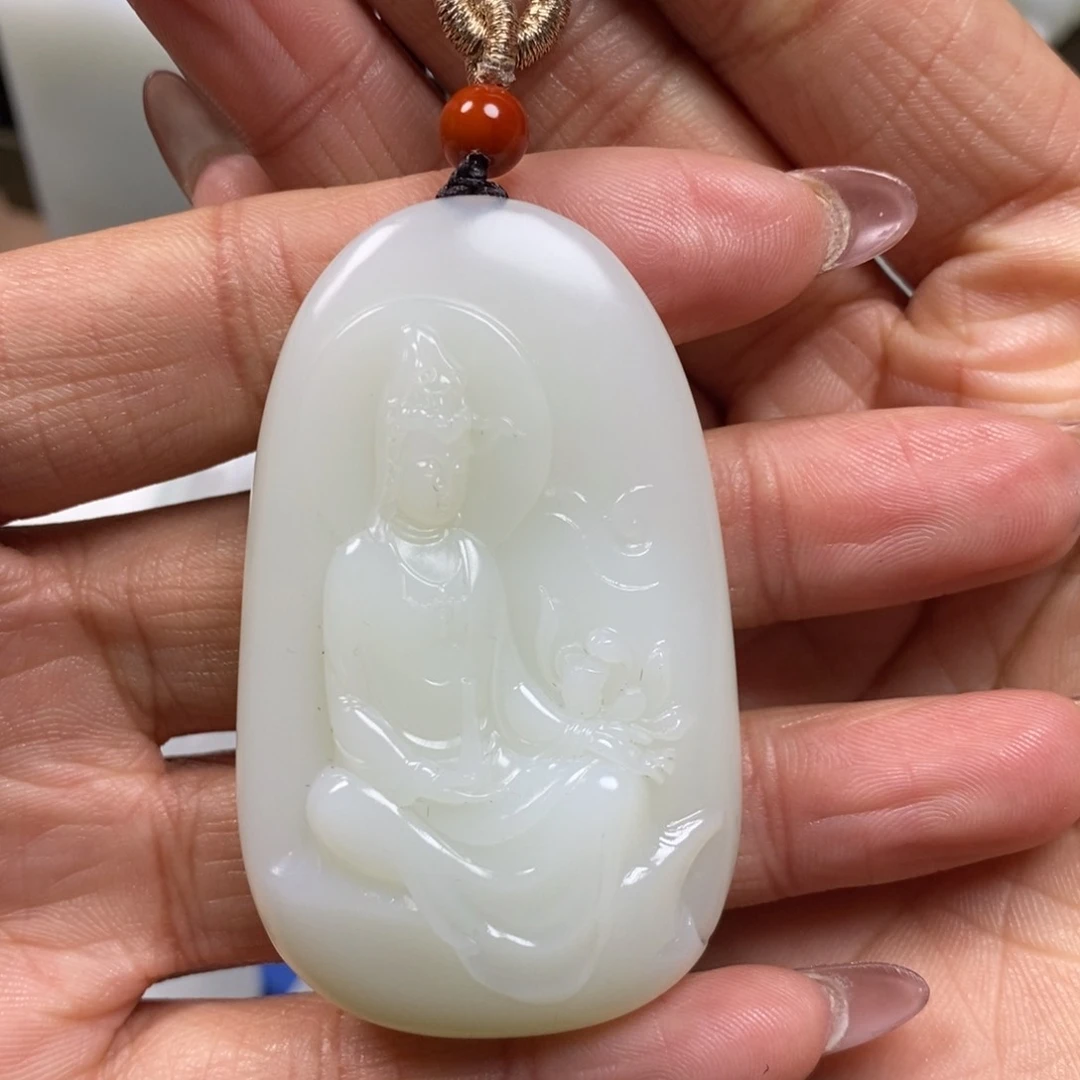 和田玉挂件未镶嵌牧**笛