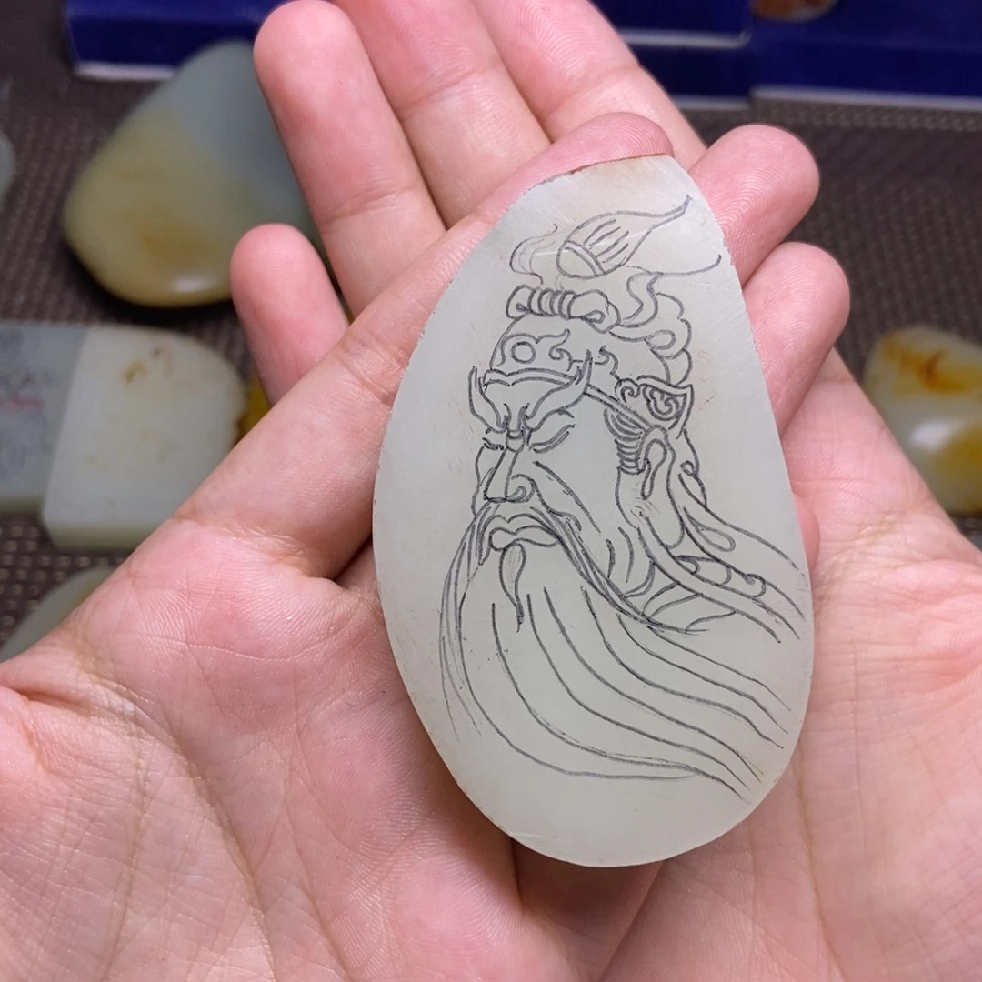 吊坠未镶嵌定制和田玉烈***肠