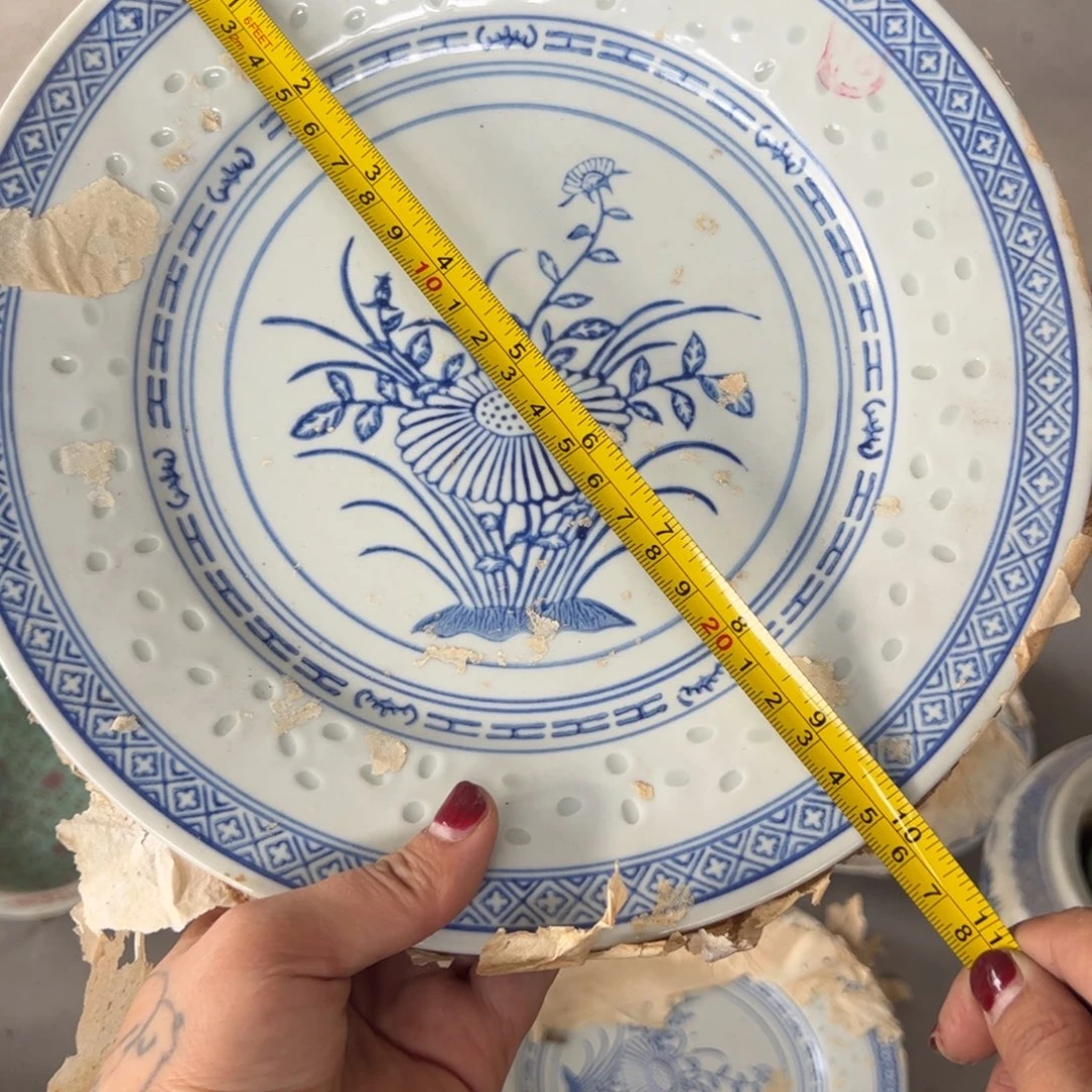 瓷片25厘米花心平盘