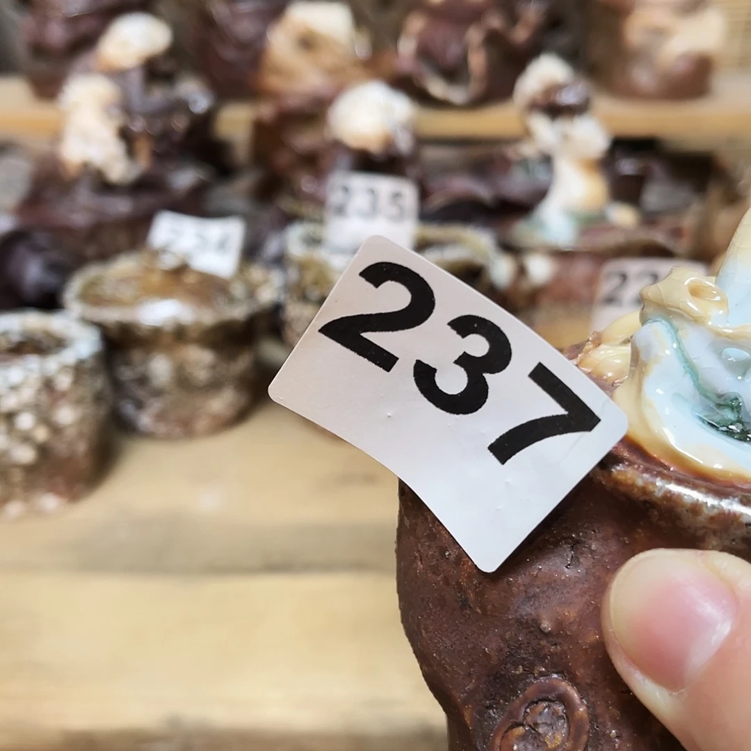 杯平**活柴烧粗陶手捏宝瓶