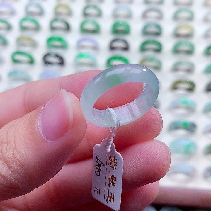 翡翠未镶嵌戒指17-18号