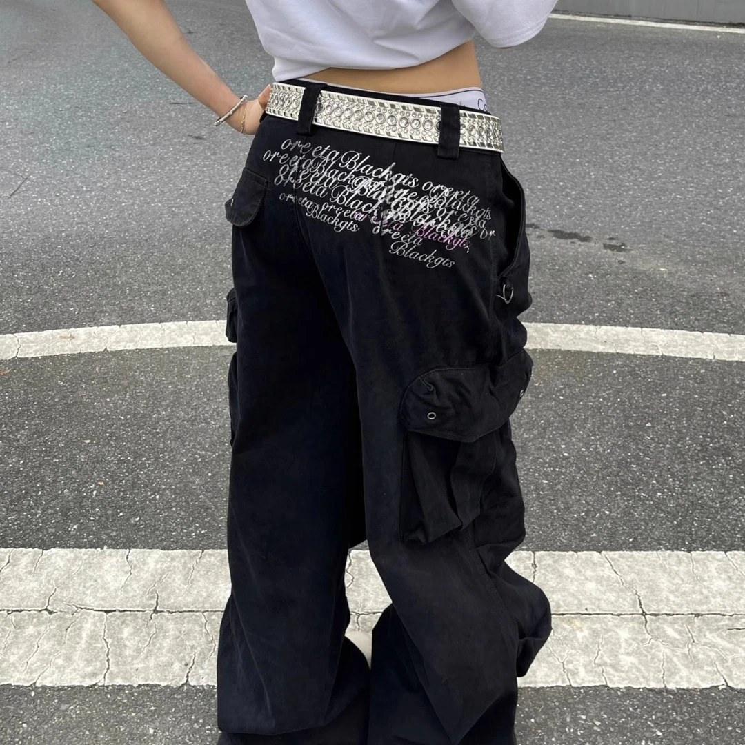 艺尙 美式复古小众设计感多口袋工装裤男女宽松百搭休闲裤子潮流