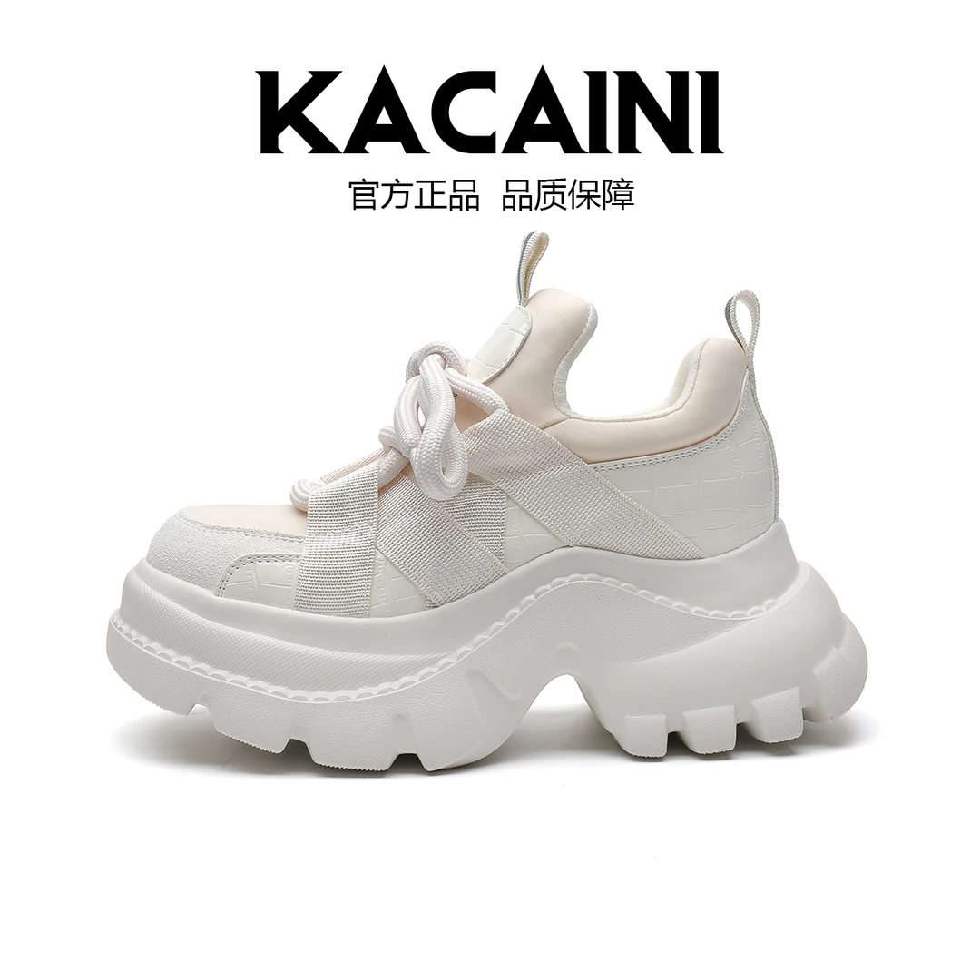 轻奢厚底老爹鞋女ins潮2025秋冬内增高厚底运动松糕休闲鞋105952