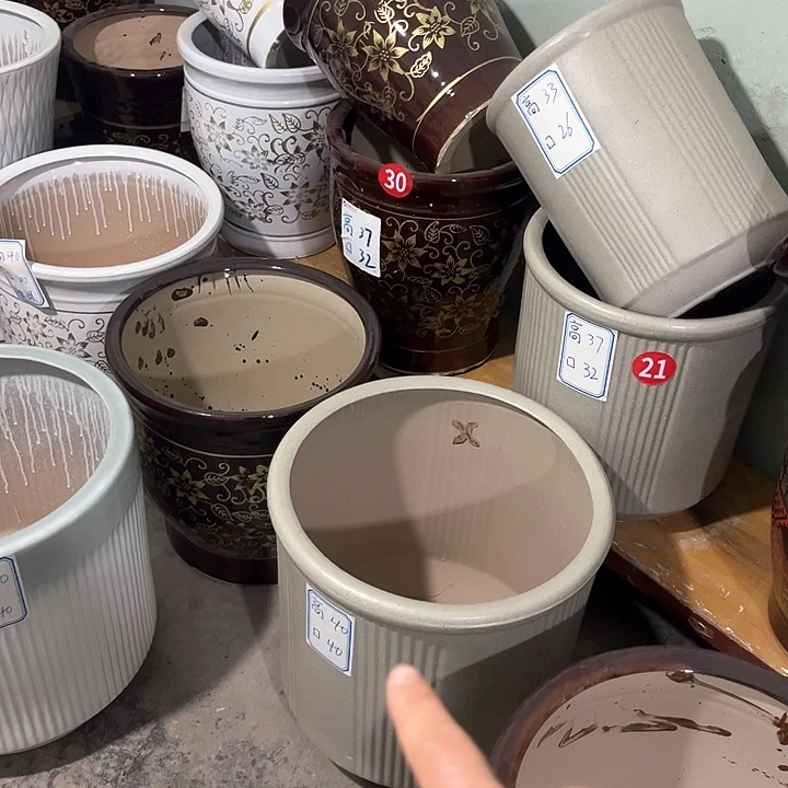 红陶陶瓷花盆默认微瑕