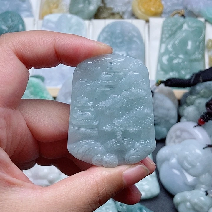 翡翠未镶嵌吊坠(不含链)翡翠