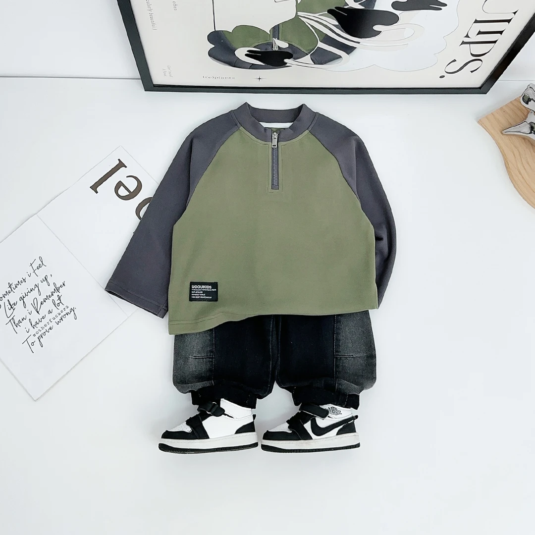 儿童打底衫男童T恤冬款2025新款秋冬装 BQ25868Y 悠悠童话童装