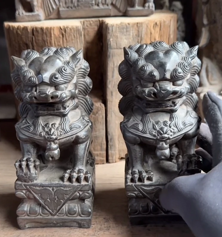 高端复古狮子摆件