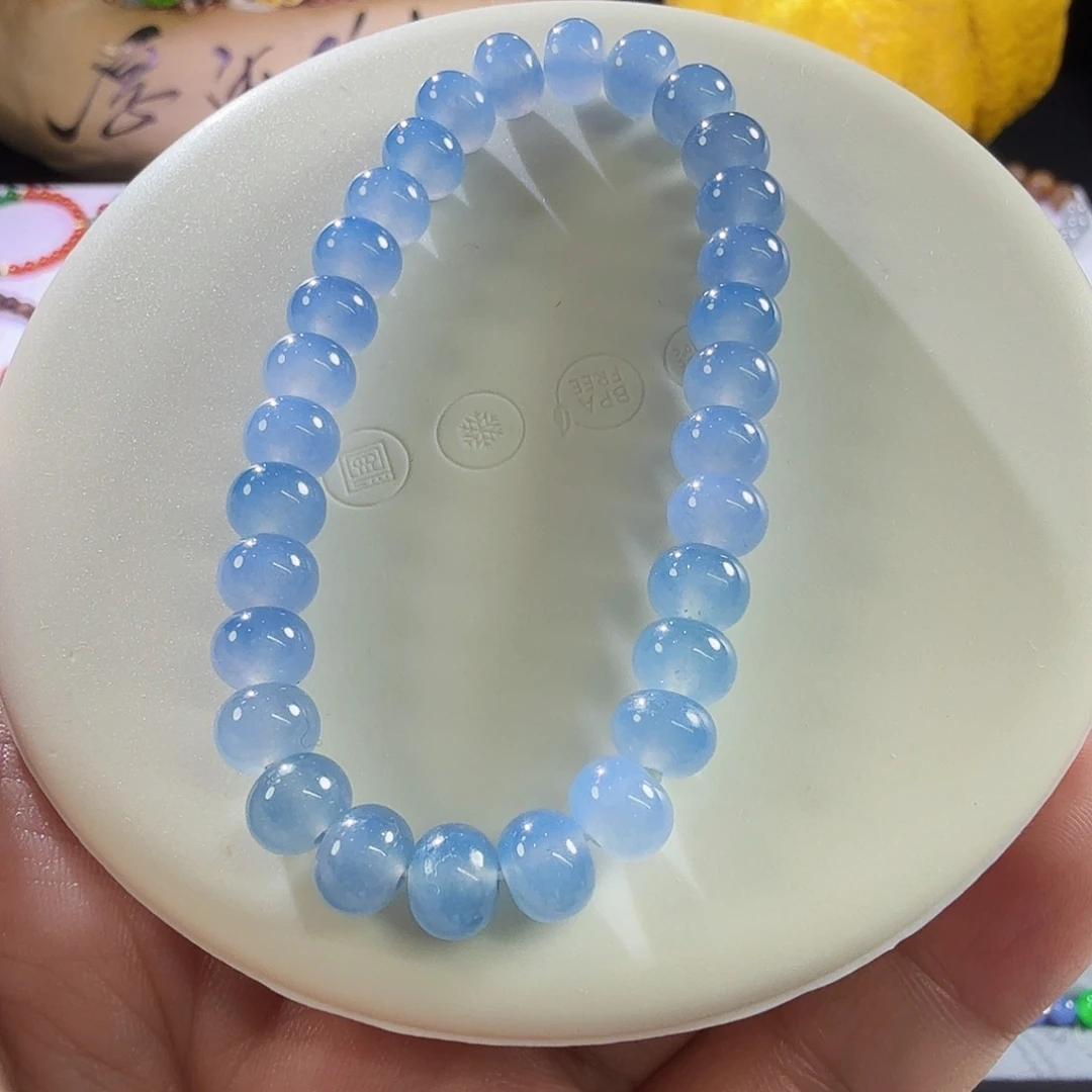 翡翠钛钢颈饰裸石