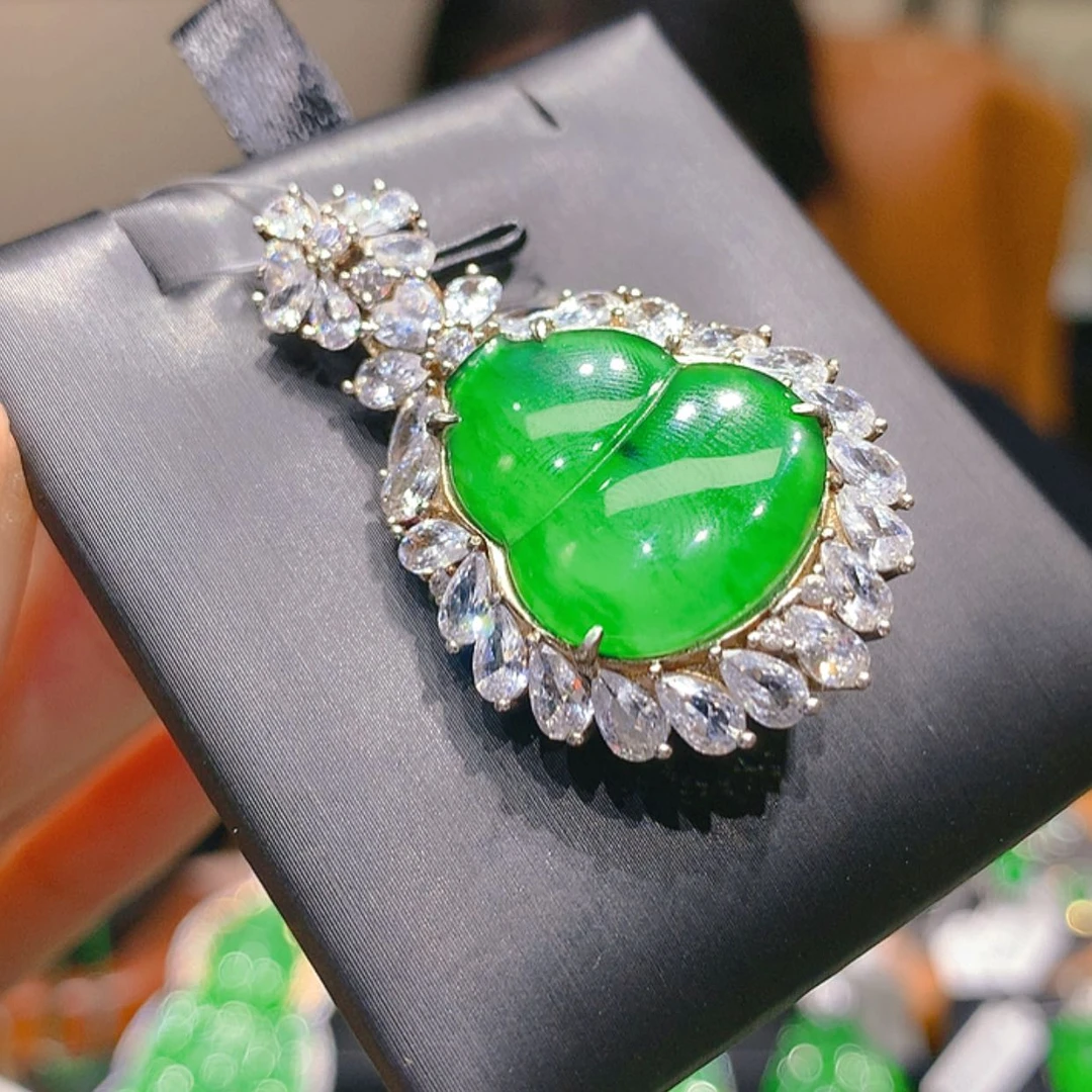 【闪购商品】翡翠颈饰银S925镶嵌3柒姐