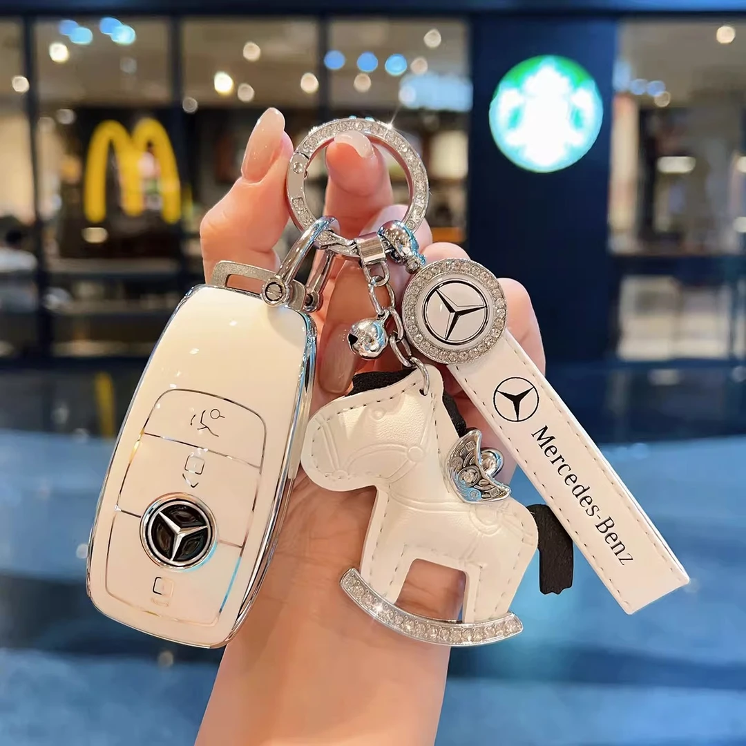 奔驰汽车钥匙套A级A200LE级C级包C260L车E300L壳GLC300GLEGLA女扣