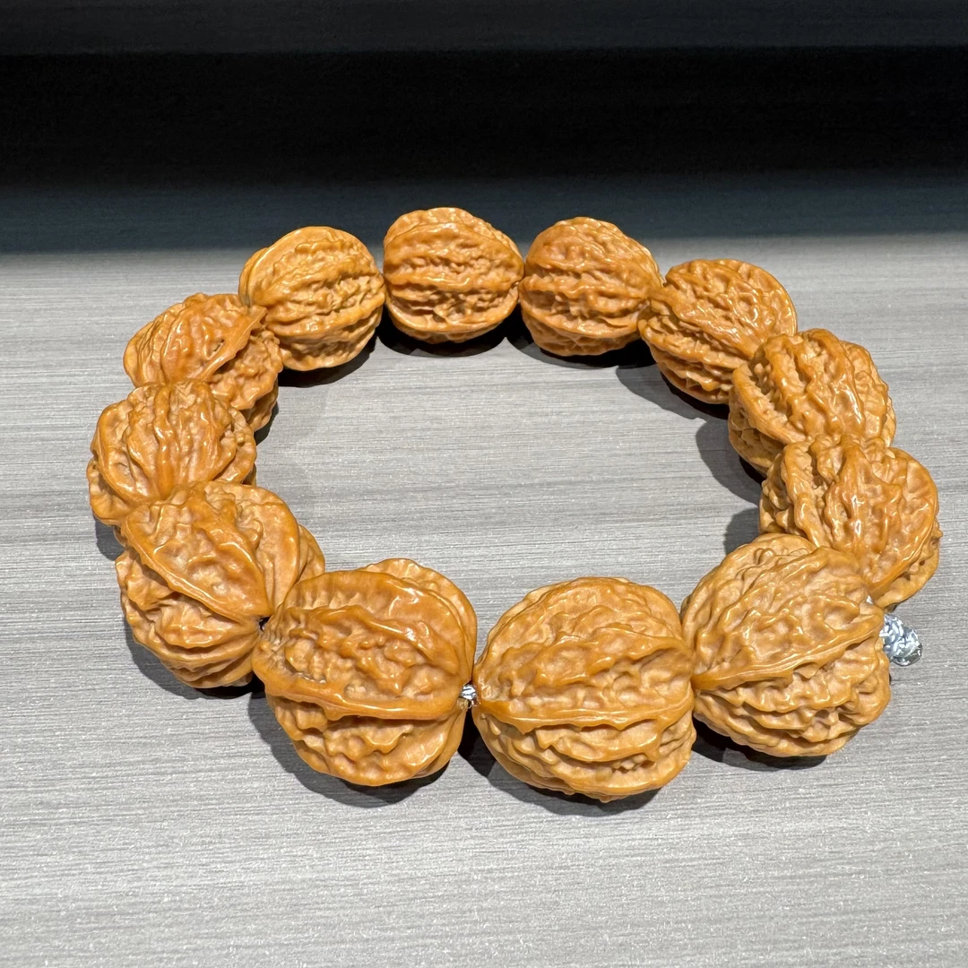 S1229-4 【手工打底细筋八棱】楸核桃 手串