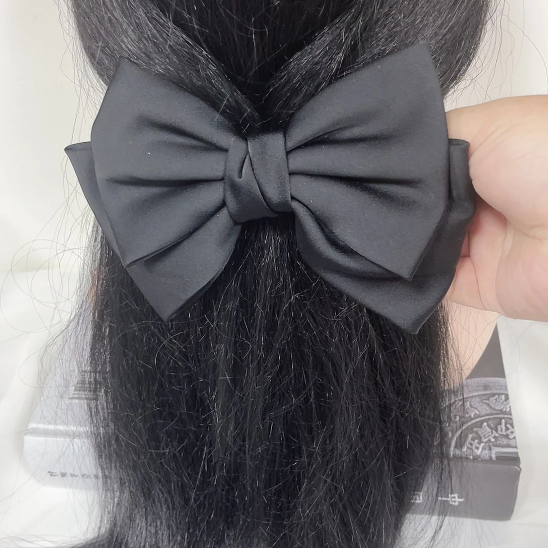 皮质非金属蝴蝶结发夹