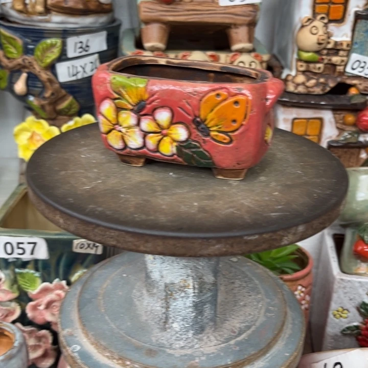 紫砂花盆粗陶材质多肉花盆