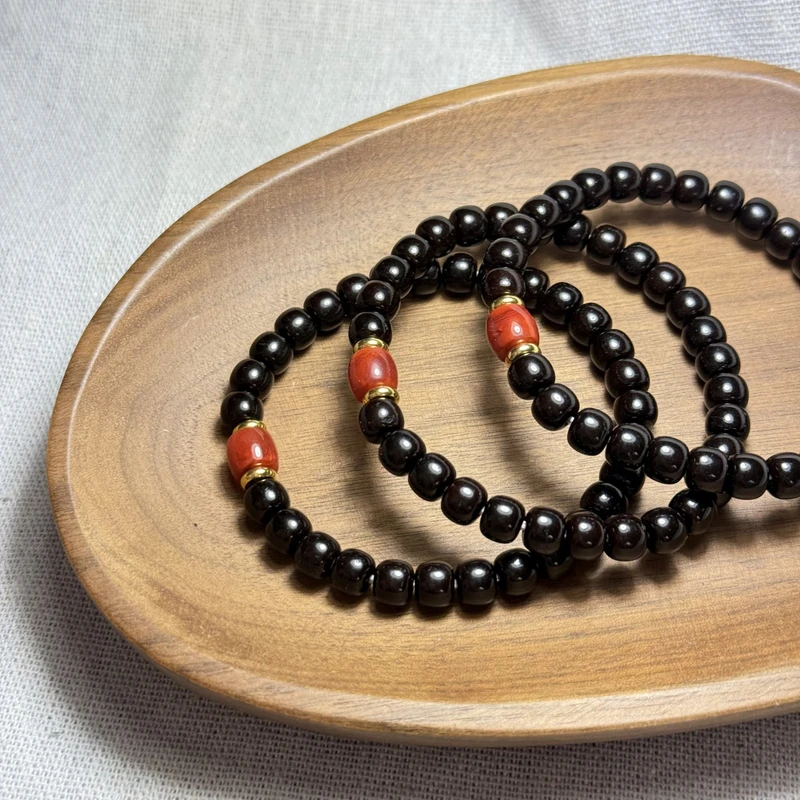 大魔王李栋  南红单珠 0109 椰蒂手串 多样性发其一