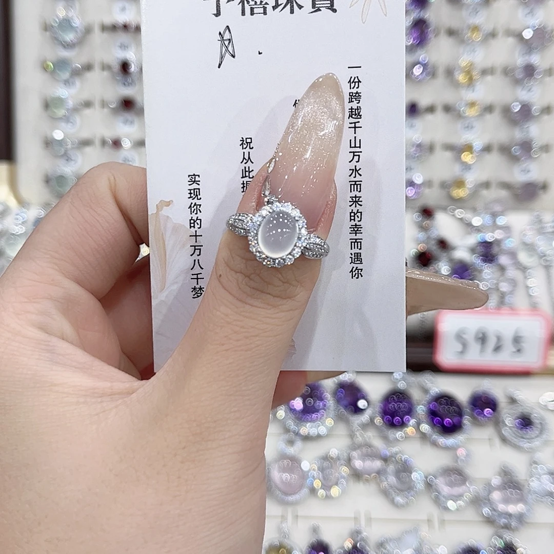 石榴石银S925镶嵌颈饰