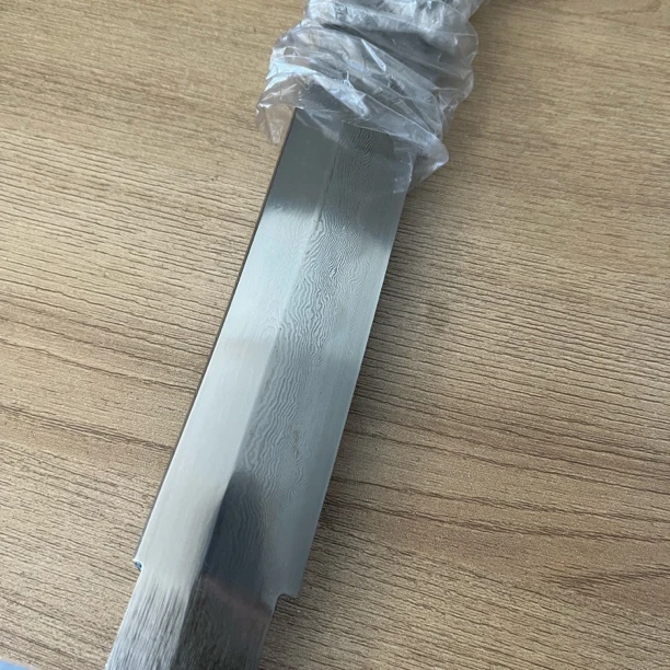 百炼花纹钢覆土烧刃日本刀长刀三色研磨 未开刃