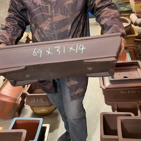 紫砂花盆手工制作