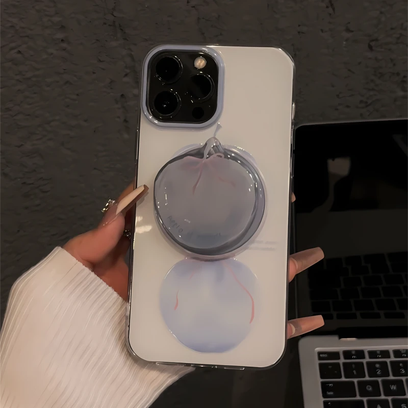 适用苹果16pro双层IMD磁吸手机壳iPhone15新款冰透蓝苹果小众华为