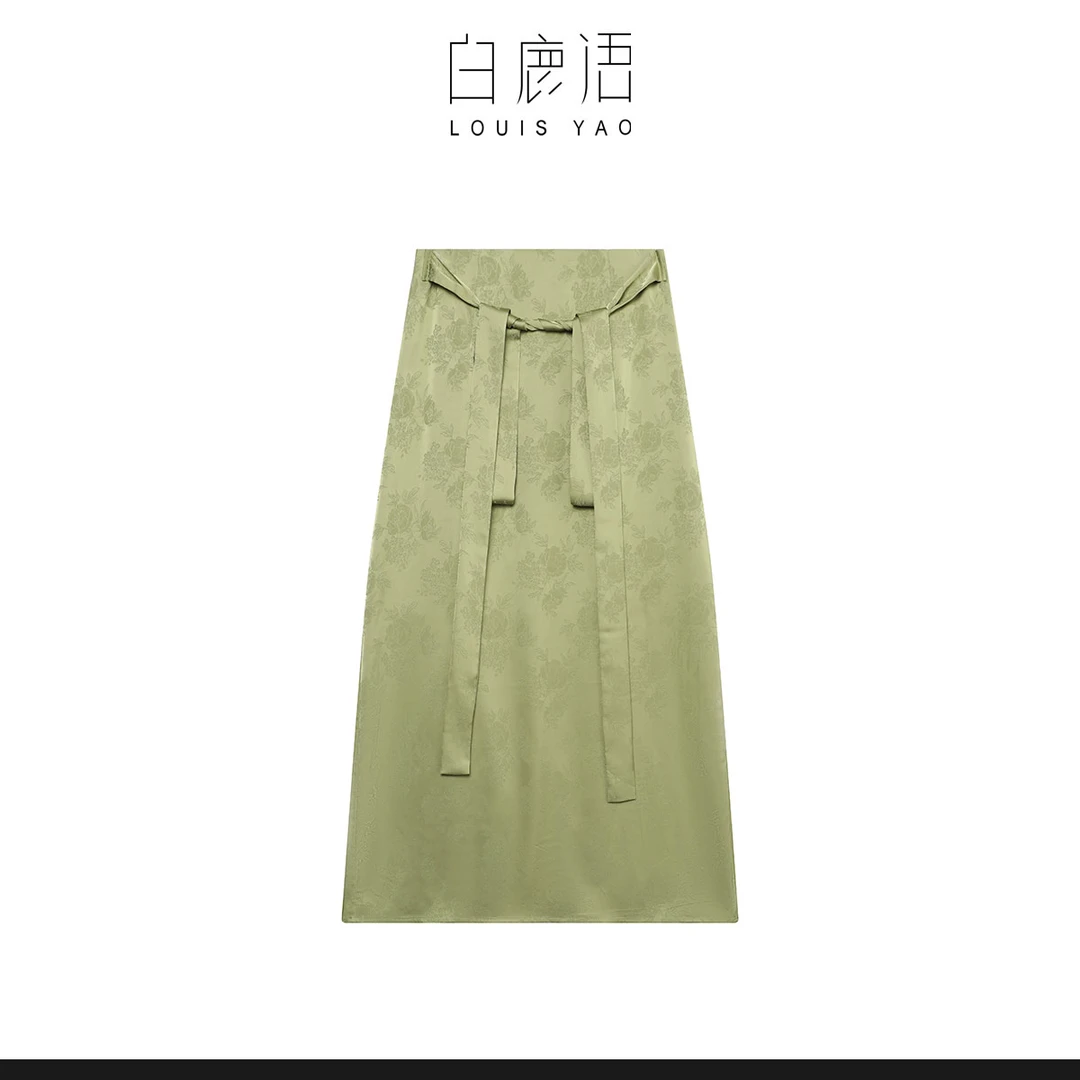 【商场同款新品】白鹿语气质时尚无弹简约暗纹半身裙女YU20240