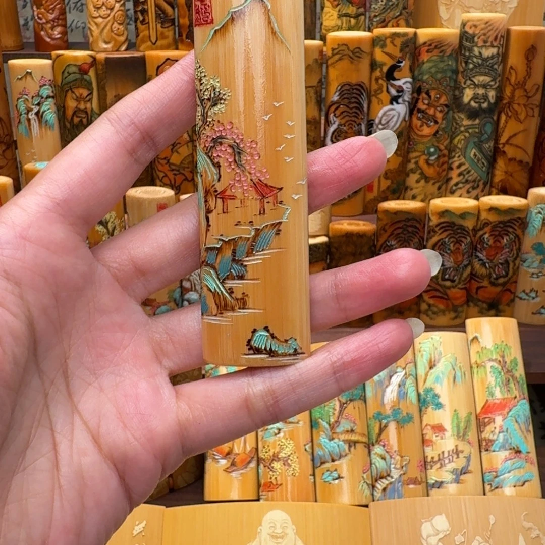 素***颜竹火刻重彩潜水手工