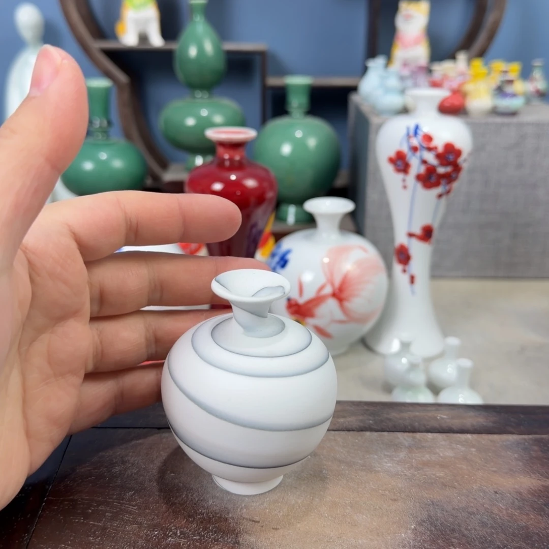 陶瓷手工小花器摆件