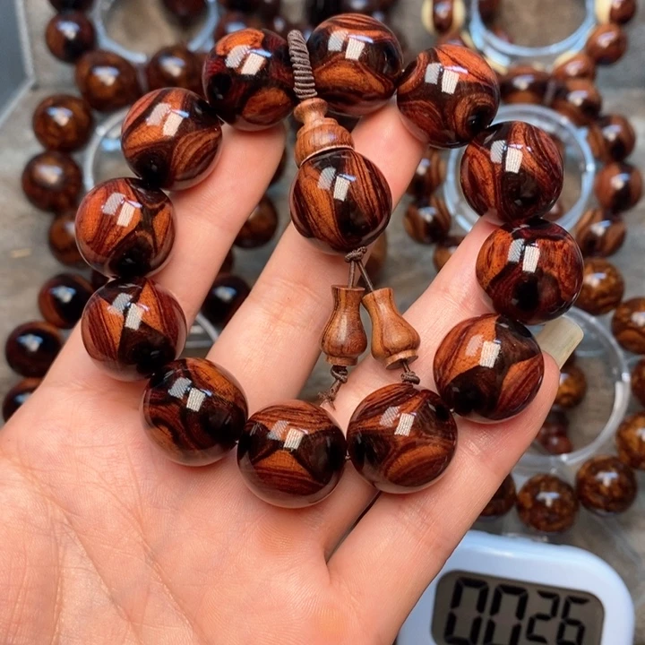 黄花梨/降香黄檀子*紫油梨成品加工手串