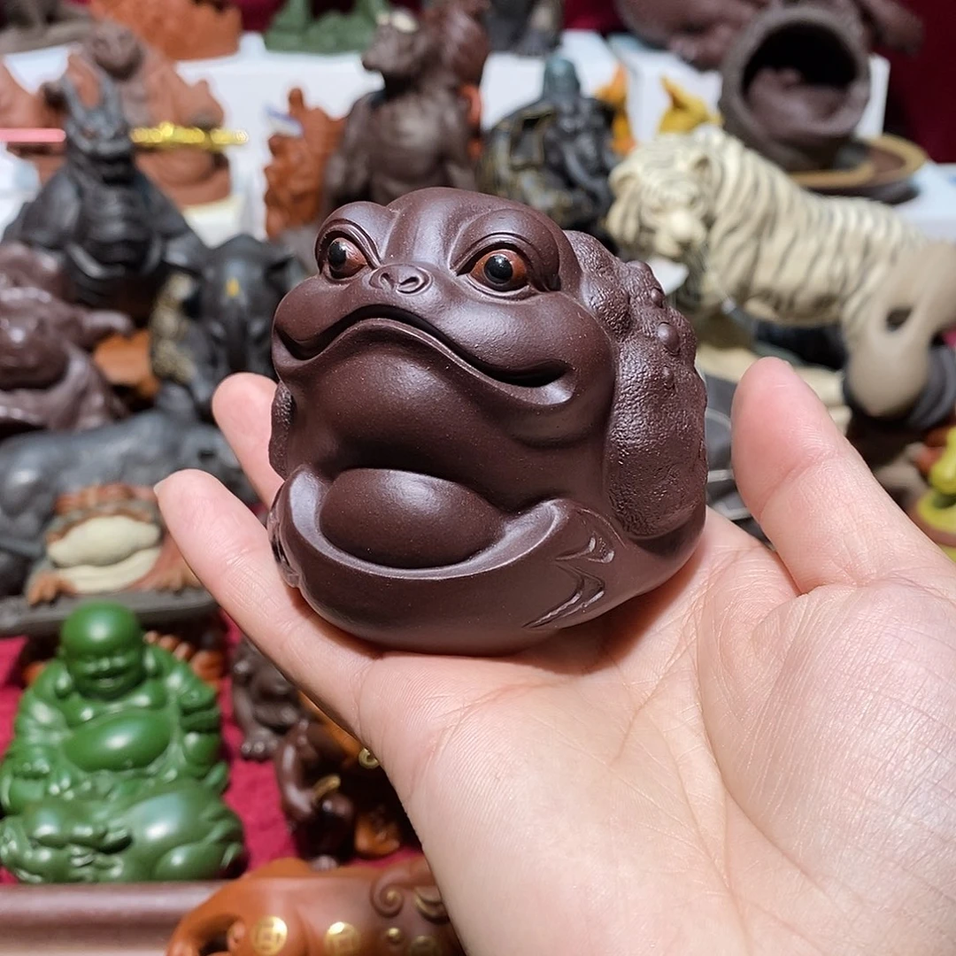 紫砂茶宠宜兴紫砂金蟾