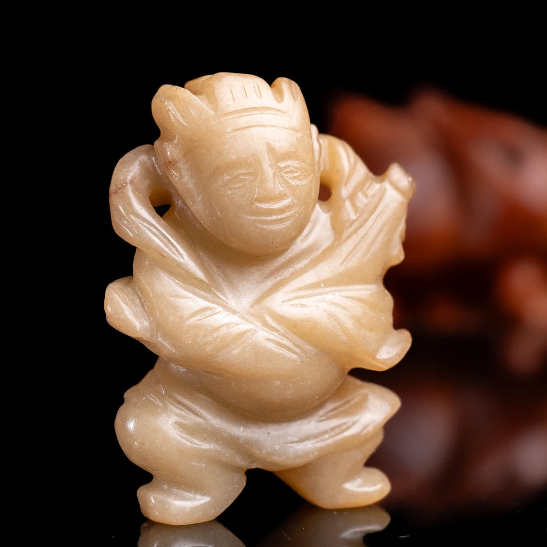 明代和田玉金刚天王