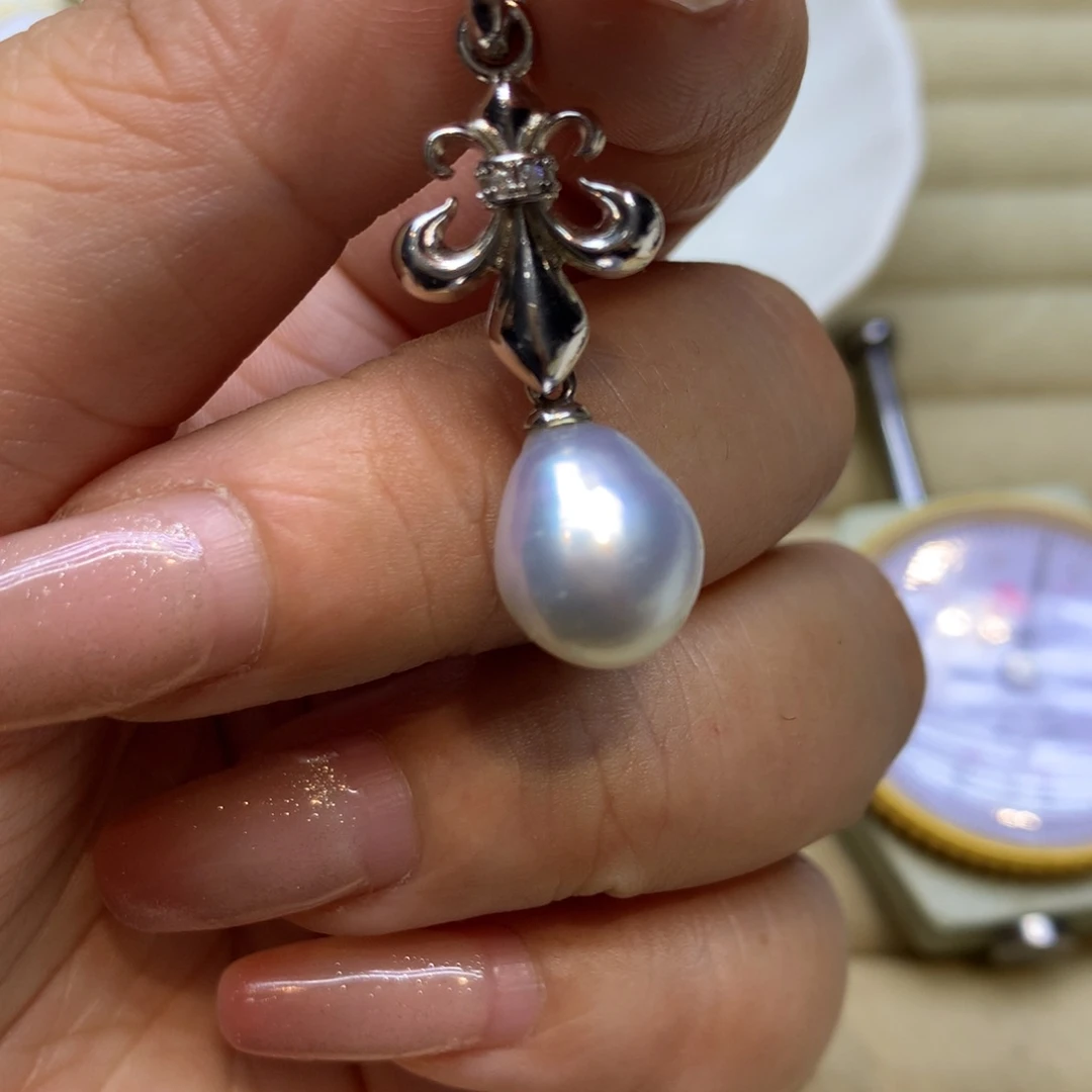 颈饰银S925镶嵌海水珍珠