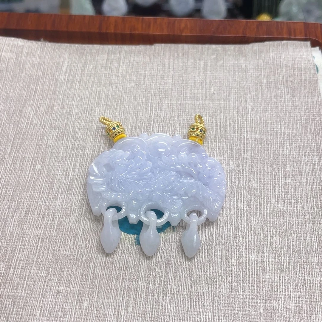 翡翠未镶嵌颈饰种水锁