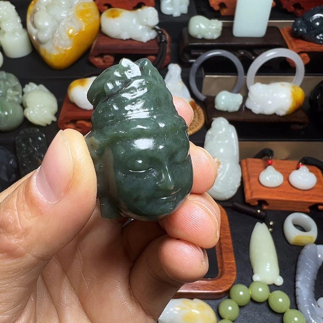 和田玉未镶嵌挂件