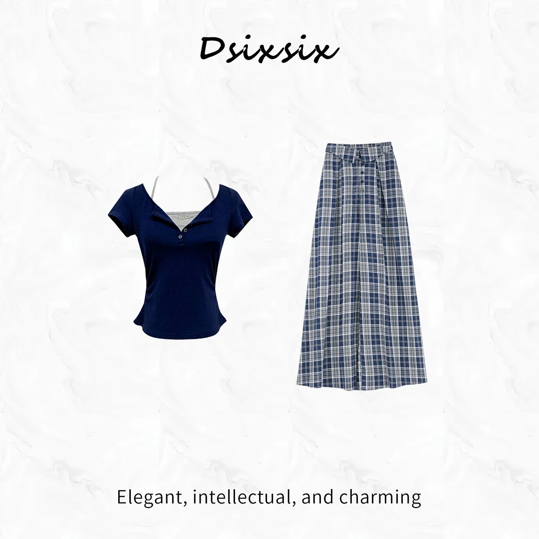 Yeah Me/也觅【莫格书海】夏季新款时尚优雅气质设计感百搭套装女