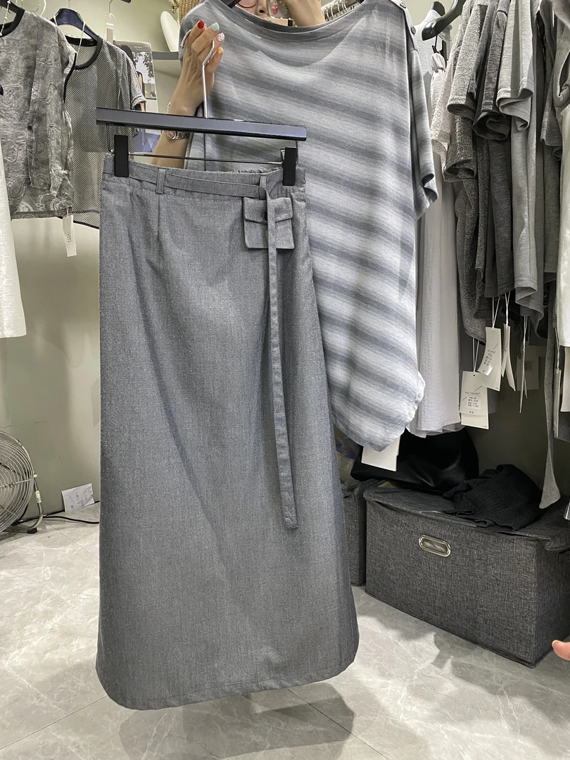 米多多 YC#608#潮流复古百搭半裙 kc