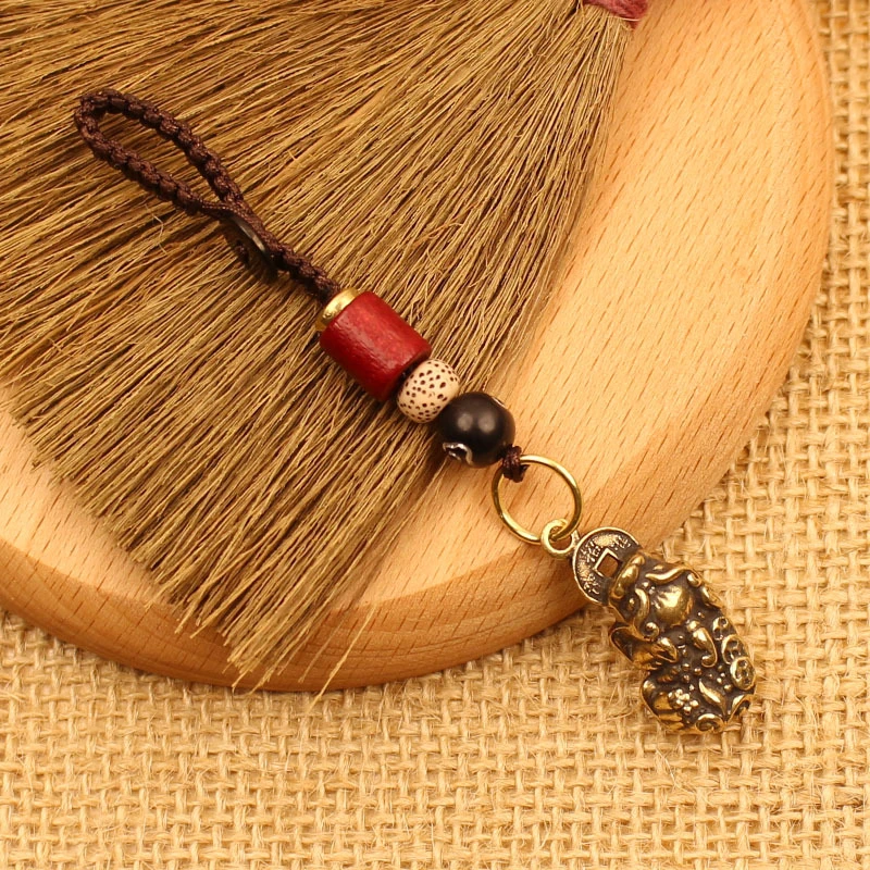 黄铜创意个性貔貅钥匙扣复古挂件钥匙链挂饰小礼品摆摊