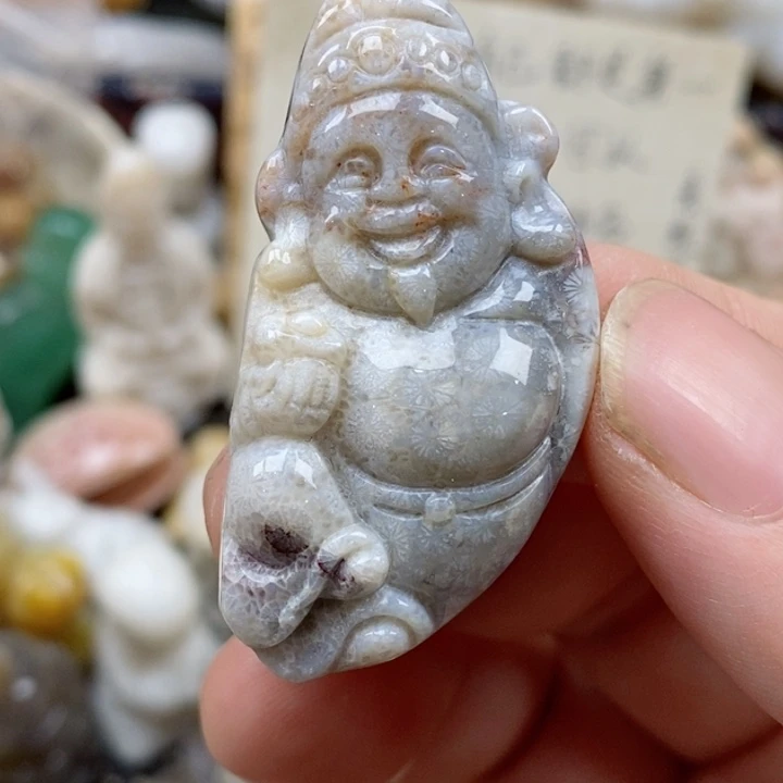 硅化珊瑚（珊瑚玉）未镶嵌颈饰小